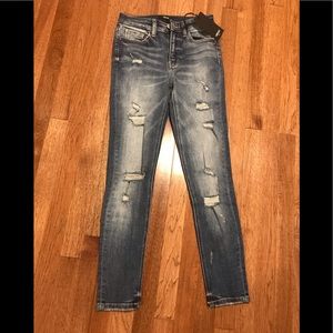 Vervet high waisted distressed skinny ankle 25